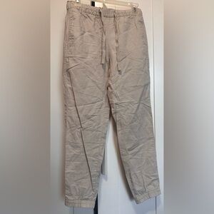 Eddie Bauer Women's Beige Linen And Cotton Blend Jogger Pants‎ Size 4